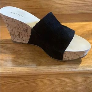 Nine West Black Suede Sandals
